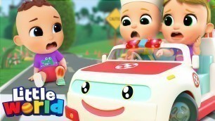'Wheels On The Ambulance | Boo Boo Song | Kids Songs & Nursery Rhymes by Little World'
