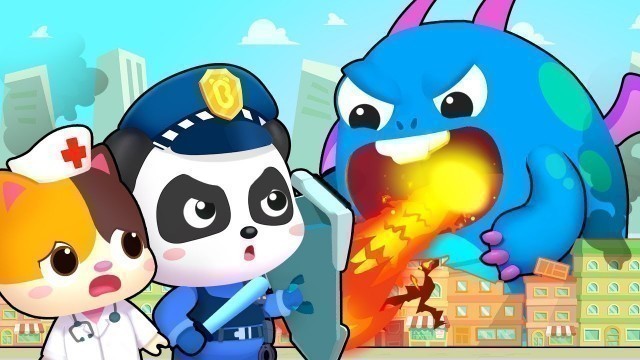 'Hero Team vs Big Monster | Firefighter Song, Police Cartoon | Nursery Rhymes | Kids Songs | BabyBus'