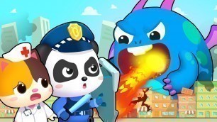 'Hero Team vs Big Monster | Firefighter Song, Police Cartoon | Nursery Rhymes | Kids Songs | BabyBus'