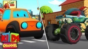 'Road Rangers Vs Haunted House Monster Truck | Car Cartoon Videos for Kids'