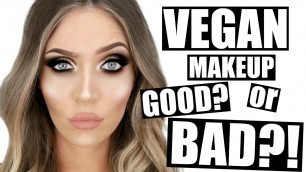 'TRYING VEGAN MAKEUP!! Does It ACTUALLY Work?! | STEPHANIE LANGE'