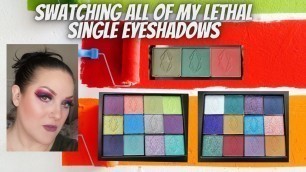 '**Swatch party** Swatching all of my Lethal Cosmetics single eyeshadows'