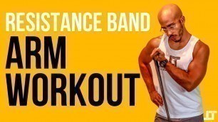 'Resistance Band Arm Workout | 4 Arm Exercises | No Attachment'