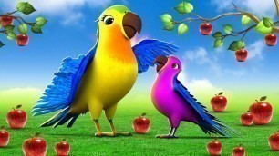 'Chitti Chilakamma - Parrots 3D Animation | చిట్టి చిలకమ్మా Telugu Rhymes For children with Lyrics'