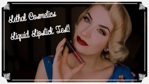 'Lethal Cosmetics Liquid Lipstick Review'