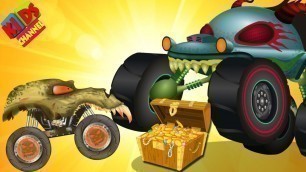 'Haunted House Monster Truck in treasure heist Halloween special video by Kids Channel'