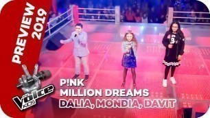 'P!NK - A Million Dreams (Dalia, Mondia, Davit) | PREVIEW | The Voice Kids 2019 | SAT.1'