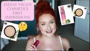 'EMANI VEGAN COSMETICS FIRST IMPRESSIONS | SIRENA GRACE CELES | EMANI COSMETICS HONEST REVIEW'