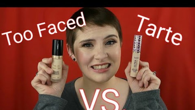 'Tarte Ultra Creamy Shape Tape Vs. Too Faced Born This Way Concealer'