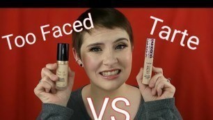 'Tarte Ultra Creamy Shape Tape Vs. Too Faced Born This Way Concealer'