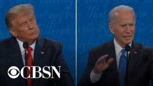 'Trump and Biden debate health care plans and preexisting conditions'
