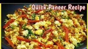 'High Protein Breakfast Recipe | Quick Paneer Recipe with less ingredients | Homemade Paneer Recipe'