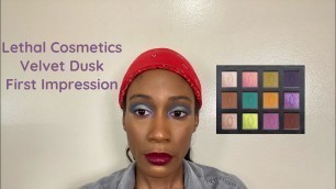 'Lethal Cosmetics Velvet Dusk Palette First Impression'