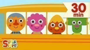 'The Wheels On The Bus - featuring Noodle & Pals | + More Kids Songs from Super Simple Songs'