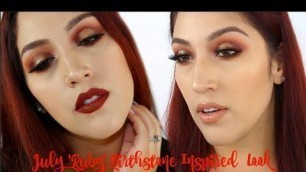 'July \'Ruby\' Birthstone Inspired Makeup Look 2 lip options | Melt Cosmetics 27 Palette'
