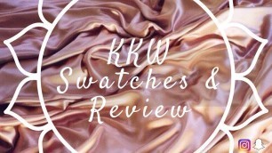'KKW  by Kylie Cosmetics Swatch & Review !!'