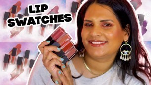 'New Lethal Cosmetics Haze Plush Lip Cream Lip Swatches on Tan Skin | Karen Harris Makeup'