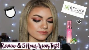 'EMANI VEGAN COSMETICS REVIEW / 5 HOUR WEAR TEST / WORTH IT?!'