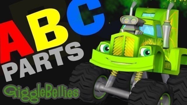 'Monster Truck Alphabet Rhyme | FUN Learning With Monster Trucks For Kids | GiggleBellies'