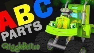 'Monster Truck Alphabet Rhyme | FUN Learning With Monster Trucks For Kids | GiggleBellies'