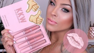 'KKW kylie cosmetics REVIEW / LIP SWATCHES | worth it? |  Valerie Pac'