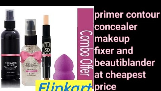 'Mac primer, Huda beauty makeup fixer, contour, concealer and beautiblander combo review and demo'