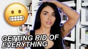 'Getting rid of EVERYTHING!! Makeup Declutter (Primer, Foundation + Concealer)'