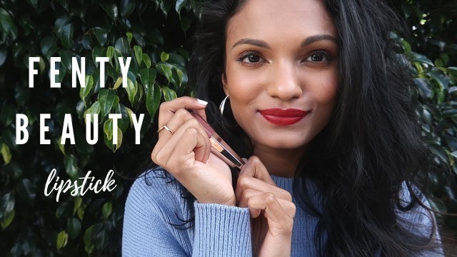'FENTY BEAUTY Slip Shine Lipstick & Stunna Lip Paint I Brown Skin'