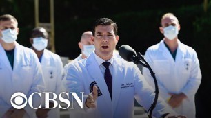 'Trump\'s doctors provide an update on his condition at Walter Reed Medical Center'