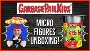 'Garbage Pail Kids Micro Figures Collection Blind Bag Trash Can Mystery Toy Unboxing Topps GPK'