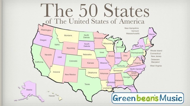 'The 50 States Rap | Alphabetical Order | Green Bean\'s Music'