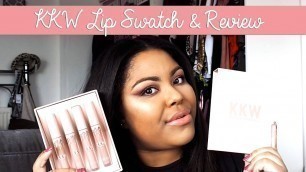 'KYLIE COSMETICS // KKW COLLAB LIP SWATCH & REVIEW // MIXED RACED SKIN TONE // RACHAEL LOUISE'