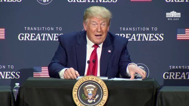 'President Trump Participates in a Roundtable on Transition to Greatness'