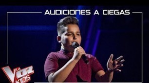 'Bryan Muñoz canta \'La incondicional\' | Audiciones a ciegas | La Voz Kids Antena 3 2019'