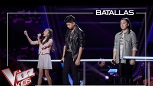 'Leonor, Dayron y Rocío cantan \'Ángel caído\' | Batallas | La Voz Kids Antena 3 2021'