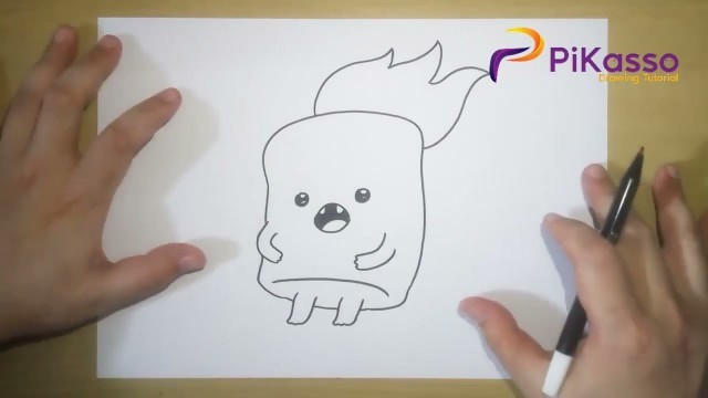 'Flamemallow from YouTube Kids App Easy Drawing Tutorial'
