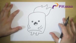 'Flamemallow from YouTube Kids App Easy Drawing Tutorial'