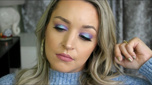 'Winter Ice Princess Tutorial: Blue Halo Eye ~ Using BH Cosmetics Foil Eyeshadow Palette'