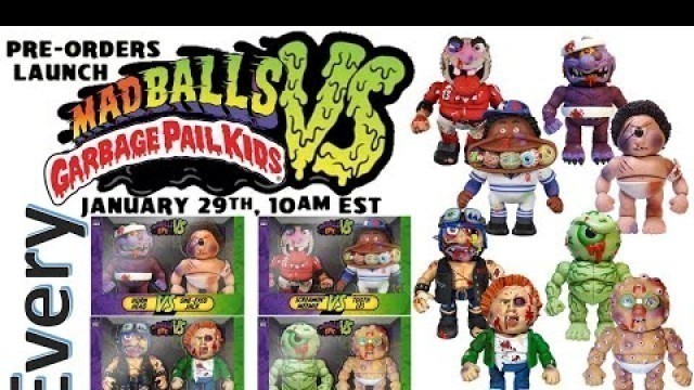 'Premium DNA Toys Madballs Vs. GPK Garbage Pail Kids 2-packs Action Figures Pre-orders 1/29/2022 10am'