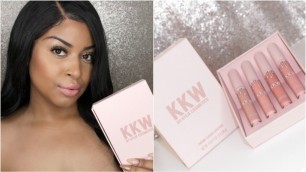 'KKW x KYLIE Cosmetics Creme Liquid Lipsticks Review & Swatches | ON A CHOCOLATE GIRL?!'