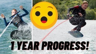 'CRAZY 1 YEAR TRICK WATER SKI PROGRESSION'