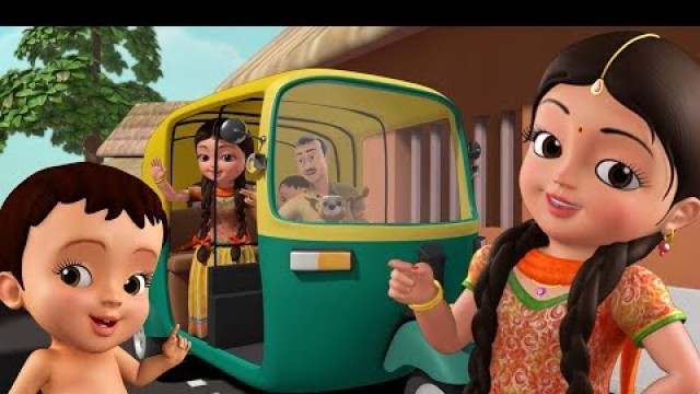 'ఆటో రిక్షా మామ వచ్చారు - Auto Rickshaw Song | Telugu Rhymes for Children | Infobells'