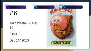 'Top 10 Garbage Pail Kids cards from os2 1985'