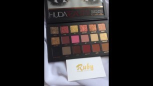 '[Ruby Cosmetics] - Bảng Màu Mắt Huda Beauty Textured Shadow Pallet Rose Edition.'