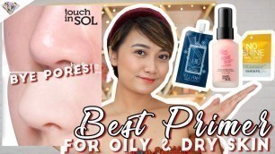'BYE HUGE PORES! BEST & NAKAKAKINIS NA PRIMER FOR OILY & DRY SKIN | TOP PRIMERS | MAE LAYUG'