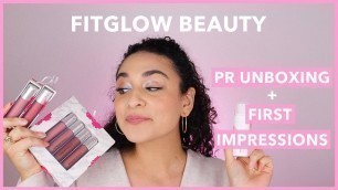 'UNBOXING + FIRST IMPRESSIONS: FITGLOW BEAUTY | Lip Color Serums | Vegan Makeup | Giveaway CLOSED'