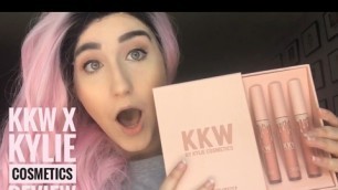 'KKW X KYLIE COSMETICS CREME LIPSTICK REVIEW'