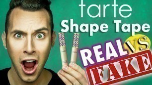 'REAL v.s. FAKE Tarte SHAPE TAPE | SHOCKING! | PopLuxe'