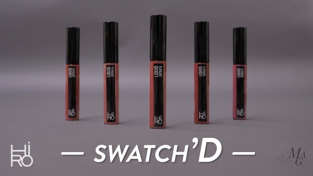'HIRO Cosmetics Liquid Lip Paints Swatches // Vegan & Organic Makeup — SWATCH\'D'