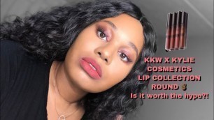 'KKW x Kylie Cosmetics lip collection round 2 review!! | #Beautywithbree'